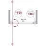 Душевая дверь BELBAGNO ETNA-B-11-40+60-C-Cr