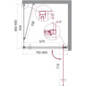 Душевой уголок 80x90 см BELBAGNO MARMI-AH-1-80/90-C-Cr