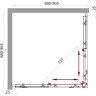 Душевой уголок BELBAGNO SELA-A-2-90-C-Cr