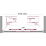 Дверь в проём BELBAGNO UNIQUE-BF-2-170/200-M-Cr