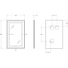 Зеркало BELBAGNO SPC-KRAFT-500-800-SENS-AL, 500x800x32 мм