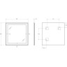 Зеркало BELBAGNO SPC-KRAFT-800-800-SENS-NERO, 800x800x32 мм